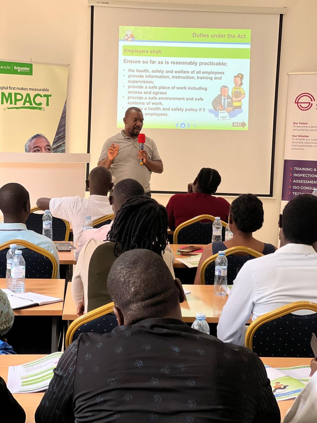 Delegates in an SCL health and safety training session